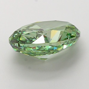Diamant de laboratoire CVD ovale de 5,01 carats, vert vif fantaisie modifié, clarté VS1, polissage excellent, pierre précieuse de luxe pour bijoux - Product Image 3