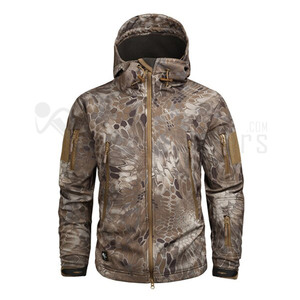 Veste à capuche pour homme de marque personnalisée, imperméable, en polyester, fermeture éclair sur le devant, couleur unie, vêtements de travail d'hiver pour l'extérieur, coupe régulière - Product Image 5