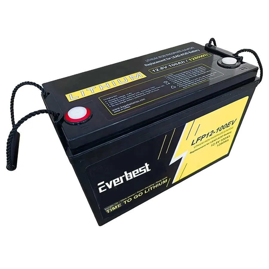 Everbest Deep Cycle Solar Li Ion Battery Pack 12V 24V 48V 50ah 100ah 120ah 150ah 200ah 300ah LiFePO4 Lithium Ion Battery