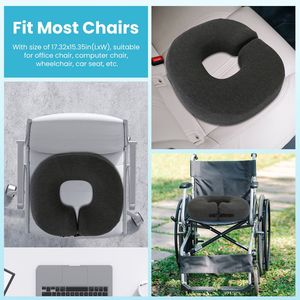 Cuscino Ergonomico a Ciambella in Memory Foam per Sedia, Cuscini per Coccige, Pavimento Pelvico e Supporto Lombare - Product Image 6