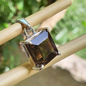 จี้ควอทซ์ทรงสี่เหลี่ยมสีเงินสเตอร์ลิง925และชุบทองคอลเลกชันของซัพพลายเออร์ขายส่ง - Product Image 5