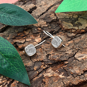 Boucles d'oreilles pendantes en argent sterling 925 avec quartz naturel transparent, faites à la main, fournisseur de bijoux en argent et pierres précieuses - Product Image 3