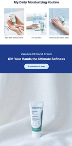 Crème pour les mains Vaselline Ex au beurre de karité, acide hyaluronique, allantoïne, niacinamide, formule hydratante intensive nourrissante pour une hydratation naturelle - Product Image 5