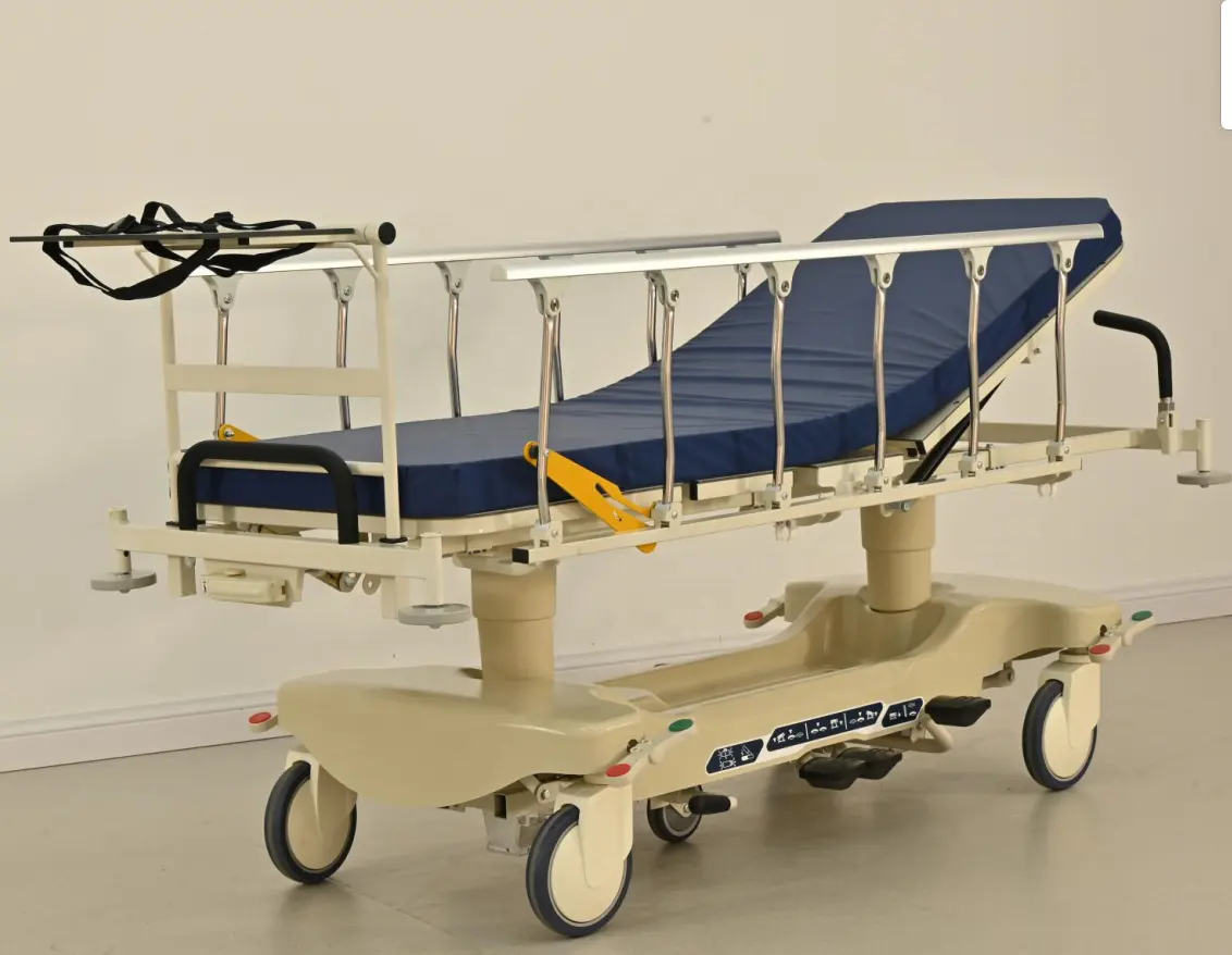 Cama de carro de transferencia de pacientes de emergencia plegable de hospital de alta calidad con precio de fábrica directo