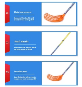 Palo de Floorball Profesional de Fibra de Carbono Personalizado - Alta Calidad, Tamaño Personalizable, Embalaje para Entrenamiento en Seco, Modelo HS0006 - Product Image 3