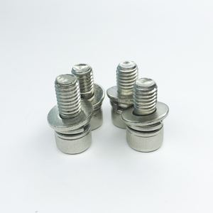 FINEFIX HARDWARE OEM Tornillo de cabeza plana/redonda de acero cincado con arandela combinada métrica DIN para equipos eléctricos - Product Image 3