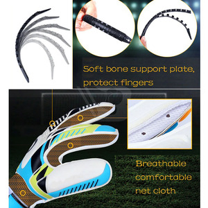 Wembley Sports Professional German Latex 3.5mm Goalkeeper Gloves Removable Finger Protection <b>Custom</b> Fit for Adult - Product Image 6