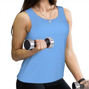 Wholesale Women's Tank <b>Top</b> 100% Cotton Sleeveless Loose Casual Summer Solid Breathable Quick Dry Eco-Friendly ODM Front Logo - Product Image 3