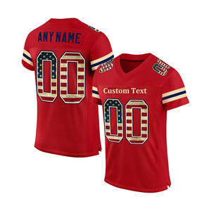 Custom American Football Fan Jersey Wholesale Breathable <b>Polyester</b> <b>Shirt</b> Team Name Number Sublimation Sportswear - Product Image 6