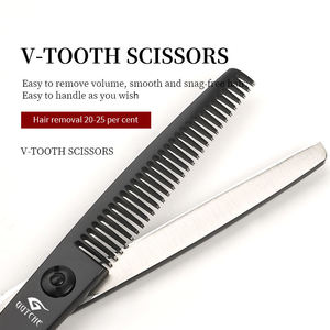 Ciseaux de coiffure 6'' en acier inoxydable JP, ensemble de ciseaux de barbier professionnels pour la coupe de cheveux, avec sac inclus - Product Image 4