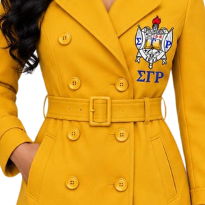 Manteau long pour femme Sigma Gamma Rho, vêtement d'extérieur de sororité grecque, élégant, chaud et décontracté, style streetwear - Product Image 3