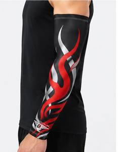 Mangas de Ciclismo para Hombre con Estampado de Dragón Camuflaje Negro, Rojo y Plateado, Protección Anti-UV, Poliéster/Nailon, Ropa Deportiva, Talla Adulto - Product Image 5