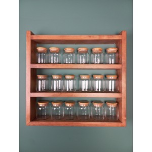 <b>Pine</b> Wood 3-Tier Spice Rack <b>Shelf</b> Wholesale Kitchen Organizer Cream - Product Image 4