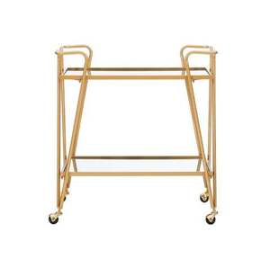 Carrito de Hotel con 2 Estantes y 4 Ruedas Giratorias, Mueble Comercial de Metal Resistente, Diseño Minimalista en Blanco - Product Image 2