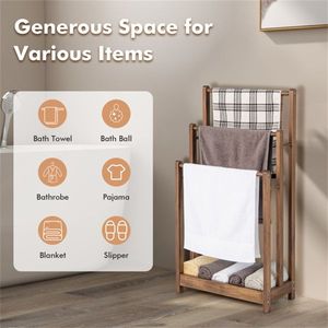 Porte-serviettes vertical marron - Product Image 6