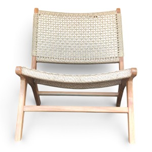Fabricante OEM de Muebles de Madera de Teca Indonesia, Silla con Detalles de Cordón Tejido Personalizada, Venta Directa de Fábrica, Silla de Salón Moderna - Product Image 3