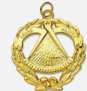 Masonic Regalia Grand Lodge Round <b>Metal</b> Chain <b>Collar</b> Gold Masonic Chain <b>Collar</b> with Grand lodge Grand Master Gold jewel - Product Image 6
