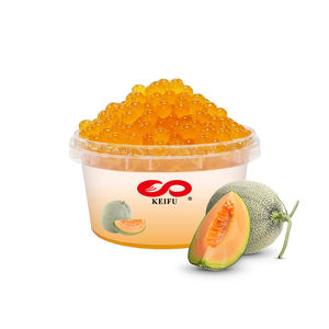 KEIFU 500 กรัม เม็ดบัวคัตลูปแบบแตกในปาก น้ำผลไม้สำเร็จรูปสำหรับทำชานมไข่มุก ฮาลาล/ได้รับการรับรองมาตรฐาน HACCP อายุการเก็บรักษา 12 เดือน - Product Image 1