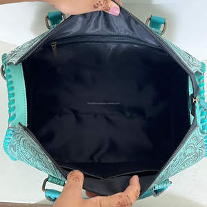 Sac de voyage personnalisé en cuir usiné à la main portable sac de sport rapide sac de voyage en cuir véritable au design durable pour unisexe - Product Image 6