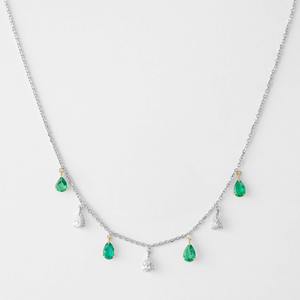 Collier en or blanc 14 carats avec pendentif en diamant de laboratoire taille émeraude octogonale de 2,71 carats, bijou de luxe classique, cadeau pour elle - Product Image 1