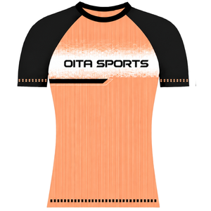 Maillot de sport personnalisé noir pêche à manches courtes et col ras du cou, respirant, pour l'entraînement athlétique, uniforme d'équipe, chemise de performance - Product Image 1