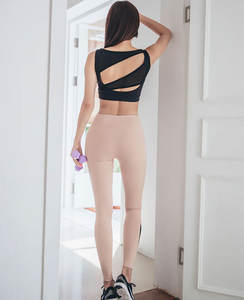 Leggings de Yoga sans couture taille haute doux au beurre pour femmes poches de gymnastique légères entraînements athlétiques Leggings en Spandex / Nylon - Product Image 2