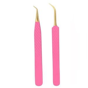 Ensemble de 4 pinces à cils de haute qualité, antidérapantes, durables, antistatiques, en acier, pour extensions de cils. - Product Image 6