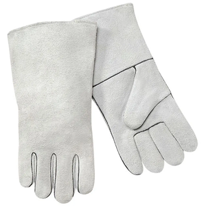 Competitive Price Natural Grey Cow Leather Welding <b>Gloves</b> Protective Safety <b>Gloves</b> for Heavy Work Industry <b>Food</b> Heat Resistant - Product Image 2