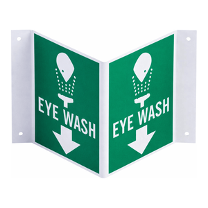 Señal de Seguridad para Lavaojos de Alta Visibilidad Brady, Impresa con UV, para Montar en la Pared, para Laboratorios - Product Image 2