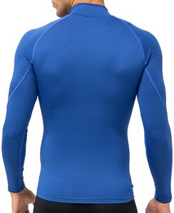 Men Turtle Neck MMA Rash Guard Compression Shirt <b>Long</b> <b>Sleeve</b> Athletic <b>Base</b> <b>Layer</b> Rash Guard For Gym Training Running Cycling Top - Product Image 3
