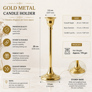 Luxury <b>Brass</b> <b>Candle</b> <b>Holder</b> Stand, Tall Pillar <b>Candle</b> Stand for Home Decor Wedding Centerpiece Dining Table Event Party Wholesale - Product Image 4