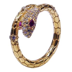Wedding Wear 925 Sterling <b>Silver</b> Gold Plated Jewelry Ruby White Topaz Gemstone Women Wear Classic <b>Ring</b> - Product Image 1