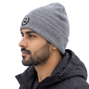 Custom Premium Knitted <b>Winter</b> <b>Hat</b> Soft Warm Fabric Stretchable Cuff Comfortable Fit Casual Outdoor Headwear Daily Fashion <b>Men</b> - Product Image 6