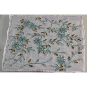 Tela bordada con cuentas hecha a mano, la más vendida, para vestido de novia con diseño personalizado de la fábrica mayorista de la India para compradores. - Product Image 3