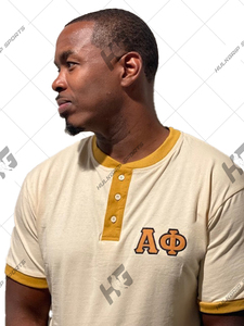 Camisa Universitaria Personalizada Alpha Phi Fraternity para Hombre, 200 Gramos, Patrón Sólido Bordado, 100% Algodón Transpirable, Estilo Hip Hop - Product Image 6