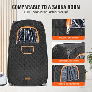 Sauna a Vapore Terapeutica Compatta e Portatile da 1200 Watt per Casa con Coperta, Sedia e Borsa per il Trasporto, Benefici Detox - Product Image 6