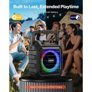 Portatile per Karaoke Bluetooth per adulti Display da 6.5 pollici con 2 microfoni Wireless - Product Image 5