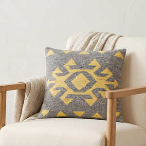 Funda de cojín Kilim de inspiración marroquí de 45 x 45 cm con motivo de diamantes para sofá y sillón decorativo - Product Image 1