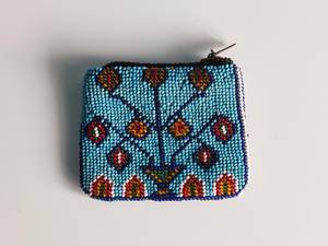 Floral Handmade Beaded Bohemian Style Coin <b>Pouches</b> Zipper Closure Eco-friendly Artisan Made Hand Embroidery Seed Beads Trendy - Product Image 6