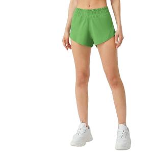 Pantalones cortos deportivos para mujer de fabricación OEM, pantalones cortos ligeros para yoga y entrenamiento físico al aire libre, pantalones cortos para correr con bolsillo con cremallera - Product Image 3