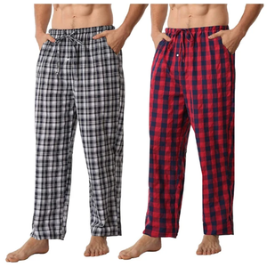 Women Flannel Trouser 100% Cotton Straight Mid Drawstring Waist Full Length Casual Winter Street Wear <b>Sleep</b> Wear Pajama Ladies - Product Image 4