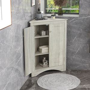 Mobiletto Triangolare Regolabile Autoportante per Cucina e Bagno con Pratici Ripiani - Product Image 4