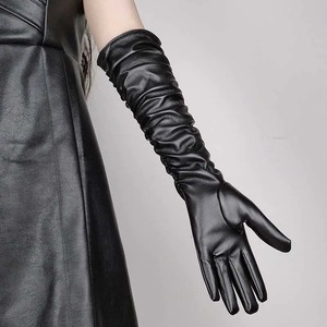 Guantes de Seguridad HARAZ INTERNATIONAL para Mujer, de Cuero, Retro, con Puño Plisado, Térmicos, Ecológicos, Clásicos, para Invierno - Product Image 3