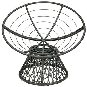 Sedia Papasan in Rattan Girevole a 360 Gradi con Cuscino Morbido - Comfort Ergonomico - Product Image 5