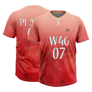 เสื้อเบสบอลซอฟต์บอลแบบสั่งทำพิเศษระดับพรีเมียม 2 กระดุม ผ้าโพลีเอสเตอร์ระบายอากาศได้ดี ชุดทีม OEM ODM โรงงาน - Product Image 6