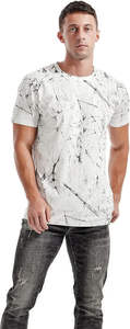 Camiseta Oversize de Algodón 100% con Estampado de Mármol para Hombre, Diseño Elegante, 220 Gramos, Transpirable, con Logotipo Personalizado en la Parte Delantera - Product Image 4