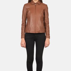 Chaqueta de Cuero Premium para Mujer, Informal, de Invierno, a la Moda, de Color Sólido, Prenda Exterior Suave, Cálida, Resistente al Viento y Transpirable, Chaqueta para Dama C - Product Image 2