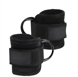 Gym Ankle Straps for Cable Machines Fitness D-<b>Ring</b> Weight Lifting Leg Workout Machine Attachments - Product Image 1