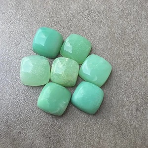 Natural Chrysoprase Green <b>Square</b> <b>Cushion</b> Cut AAA Grade Flat Back Calibrated Loose Gemstone - Product Image 5