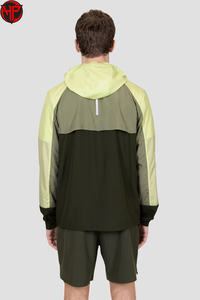 Men Color Block <b>Tracksuit</b> Set Lightweight Windproof Jogging Jacket and Shorts Set Custom Logo Sportswear Suit - Product Image 4